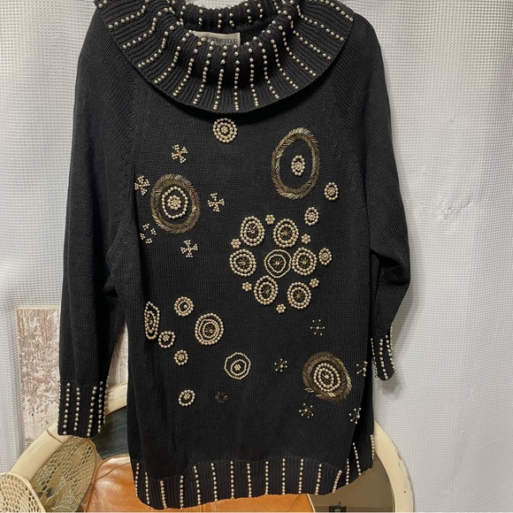 Vintage Victoria Harbour vintage 80’s beaded sweater size 2X - Picture 2 of 10